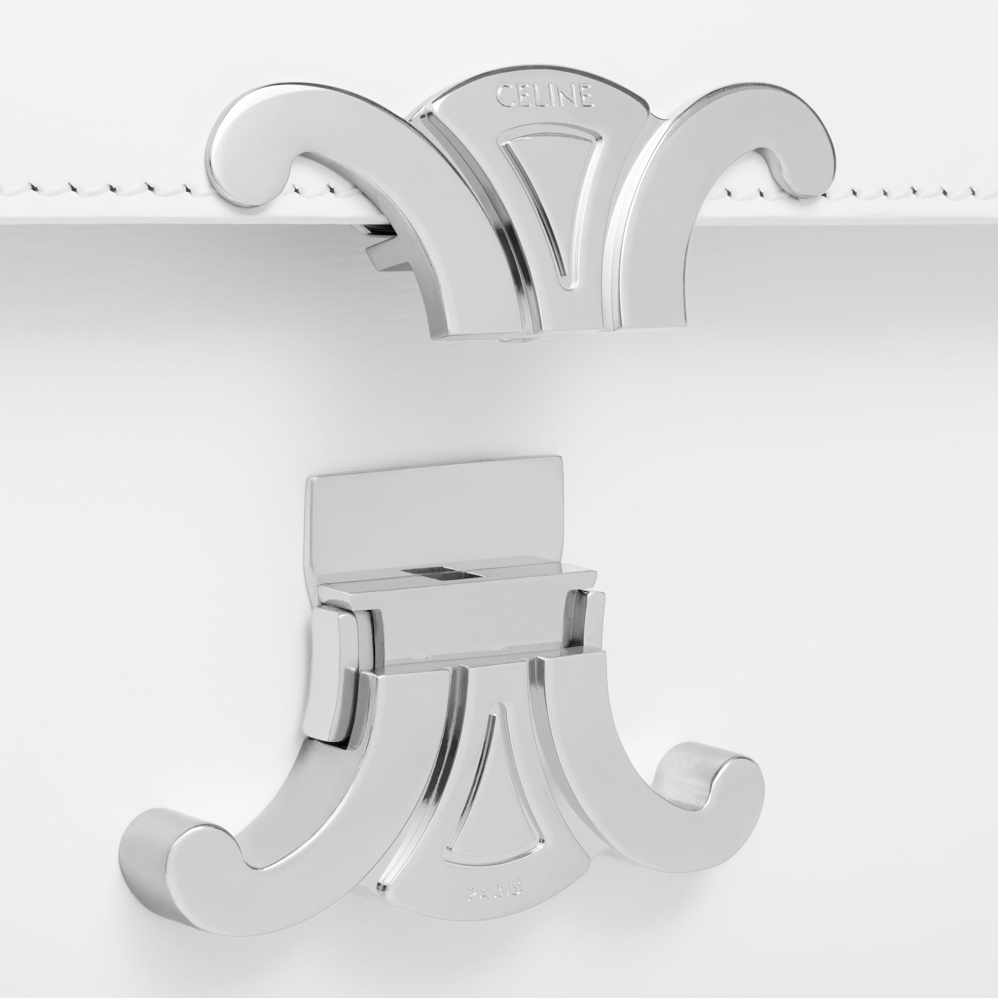 MEDIUM CELINE LOLA BAG IN SHINY CALFSKIN BLANC DE BLANC - Image 5